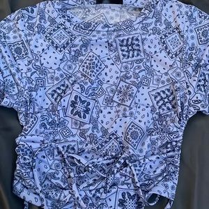 Crop top by G mini blue and black
